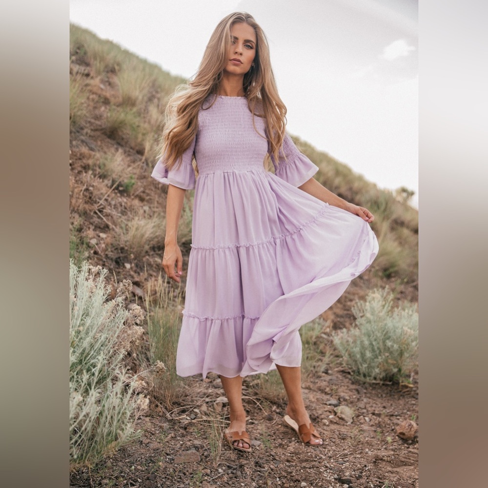 Lavender midi dress
